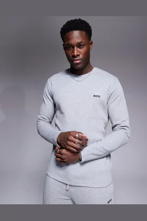 HUGO BOSS Waffle logo long sleeve t-shirt regular fit in CO-ORD
