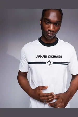 Armani Exchange Ringer t-shirt with chest logo in