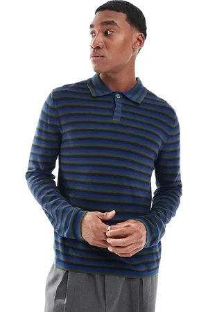 Paul Smith Knitted polo jumper in stripe
