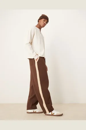 ASOS Balloon fit joggers with borg lining in khaki