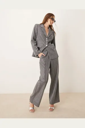 Y.A.S Glitter tailored high waisted suit trouser co-ord in