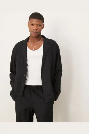 ASOS Slouchy unlined suit jacket in twill