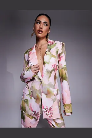 ASOS Single breasted co-ord tailored suit blazer in floral print