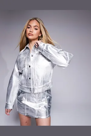 Armani Exchange Metallic coated jacket co-ord in