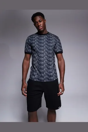 EA7 Armani jogger shorts co-ord with logo tape detail in