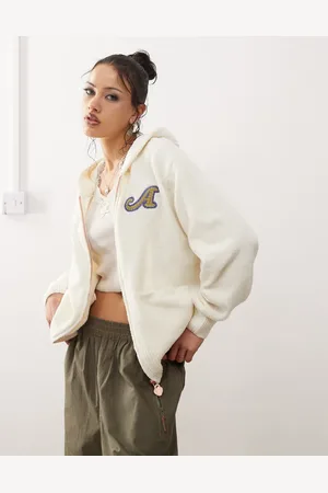 A Bathing Ape Aape By A Bathing Ape knitted logo zip-up hoodie in ivory
