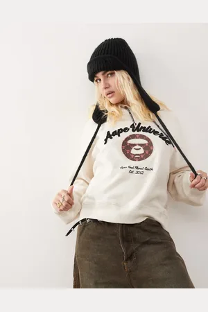 A Bathing Ape Aape By A Bathing Ape logo hoodie in ivory