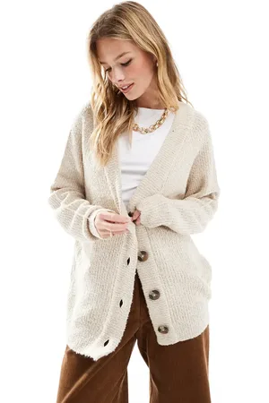Threadbare Brushed cardigan in cream
