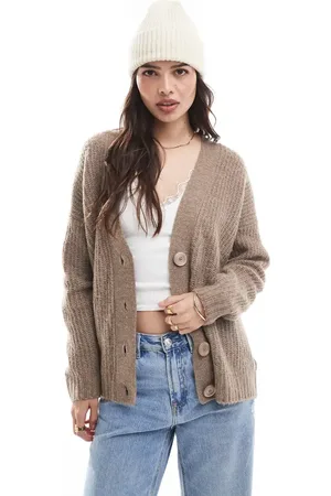 Threadbare Ribbed knit cardigan in light