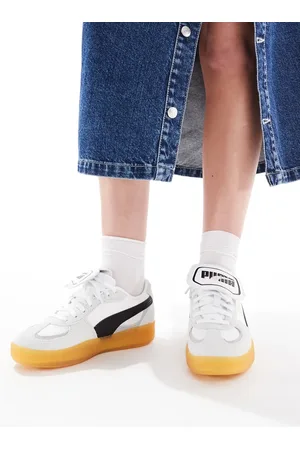 PUMA Palermo LaModa trainers with tongue in white