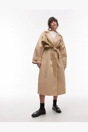 ASOS Deconstructed trench coat stone