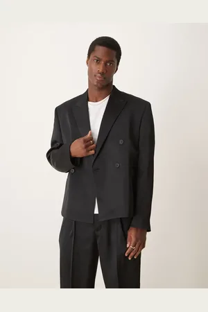 ASOS Boxy cropped suit jacket in satin