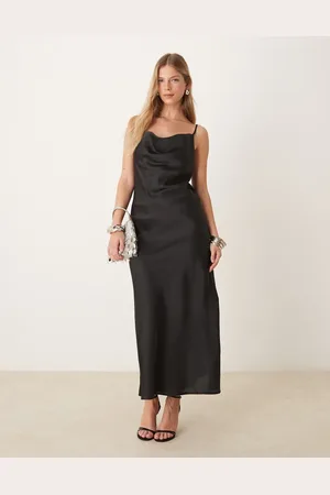 New Look Cowl neck satin midi dress in