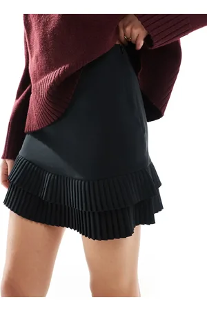 ASOS Double pleat mini skirt in
