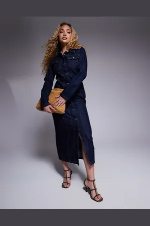 ASOS Design top collar shirt dress in