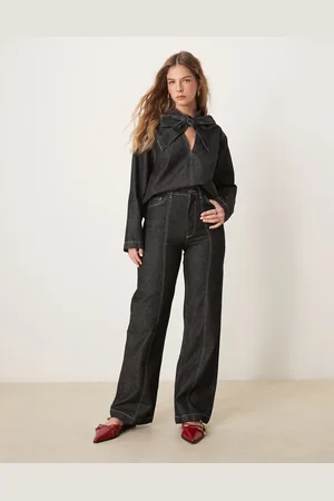 ASOS Flared jean with twin needle details in