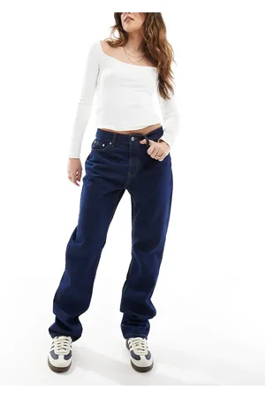 ASOS Mid rise straight jeans in indigo