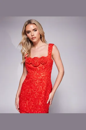 Forever New Rosette jacquard structred mini dres in