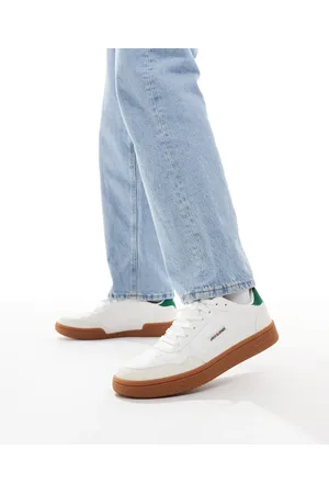 JACK & JONES Gum sole trainers in with green detail
