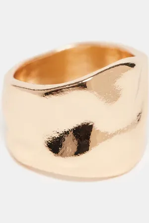 ASOS Ring with hammered texture in tone
