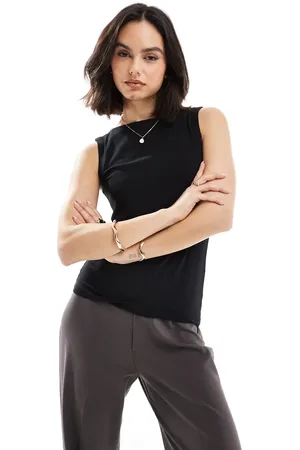 VERO MODA Boat neck sleeveless jersey top in