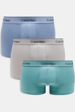 Calvin Klein Modern cotton trunks 3 pack in beige/blue/green