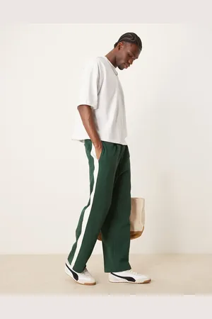 ASOS Straight leg jogger with side tape detail in