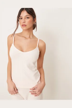 Abercrombie & Fitch Nightwear pointelle cami top co-ord in light
