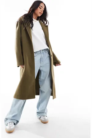 ASOS Chuck on formal coat in olive