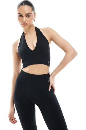 4th & Reckless Seamless halterneck sports bra co-ord in
