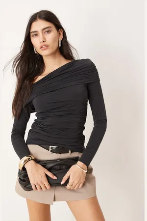 Abercrombie & Fitch Sheer fold over top in