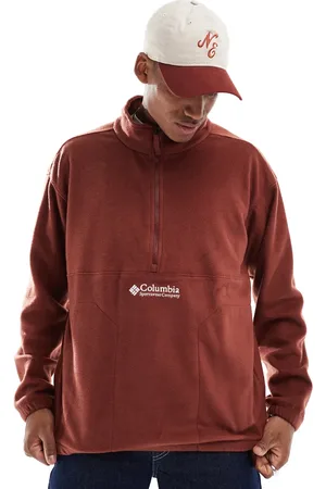 Columbia Bent Bough half zip fleece in burgundy
