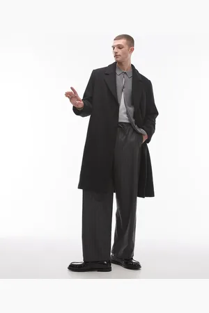 Topman Relaxed single breasted overcoat in