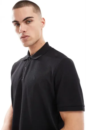 JACK & JONES Waffle textured polo shirt in