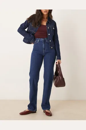 Calvin Klein High rise straight jeans in dark wash