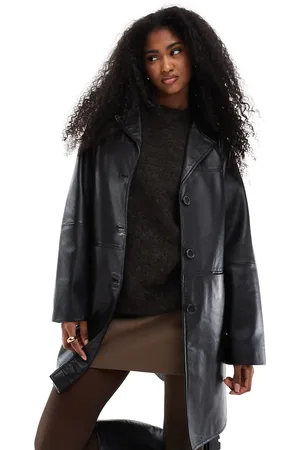 ASOS Mid length real leather jacket in