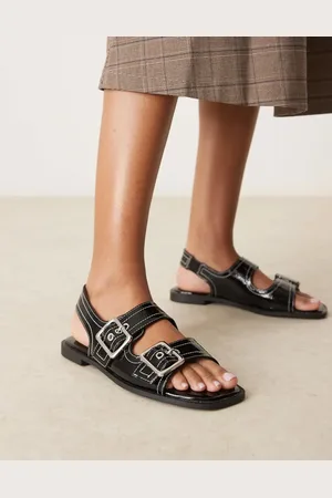 New Look Contrast stitch slingback sandal in