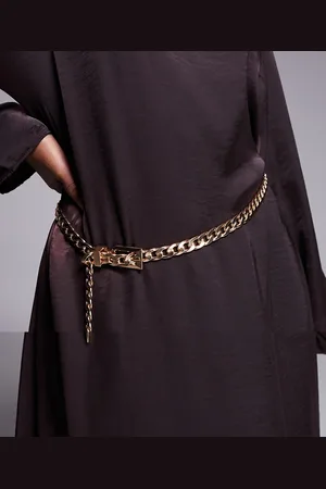 Aldo Groenna pack of 2 chain belts in gold and silver