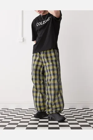 COLLUSION Check parachute pant in