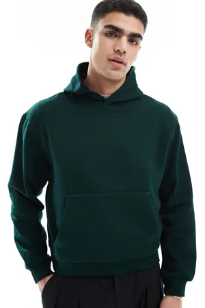 ASOS Premium heavyweight boxy oversized hoodie 400gsm in dark