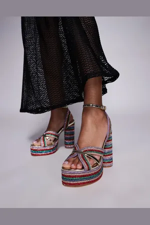 AZALEA WANG Kinslee embellished platform sandals in