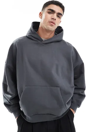 ASOS Premium heavyweight extreme oversized hoodie 400gsm in washed black