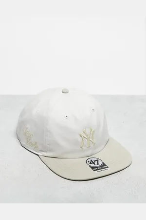 47 Brand NY Yankees straight peak fitted cap in stone