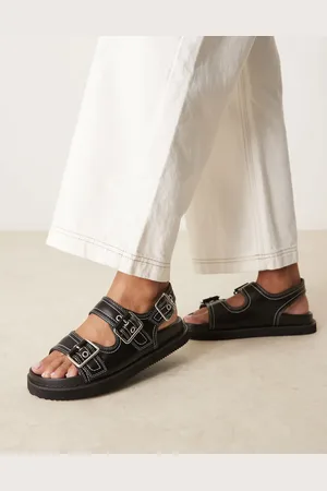 New Look Slingback chunky sandal with contrast stitch in