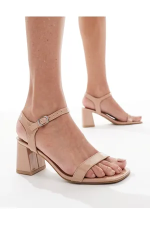 New Look Block heeled sandal in cream