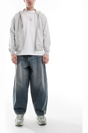 ASOS Oversized baggy fit jeans in vintage light wash