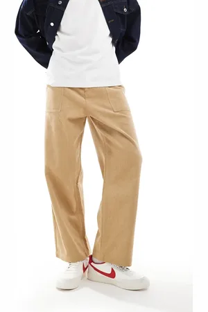 ASOS Straight fit cord trousers in beige