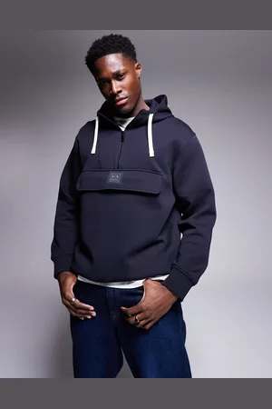 Armani Exchange Central logo hoodie in