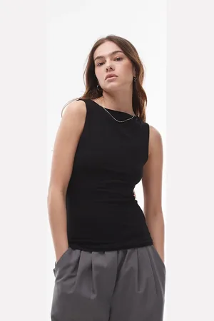 Topshop Premium slash neck tank in