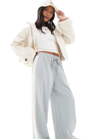 ASOS Petite pull on trousers with contrast panel in light